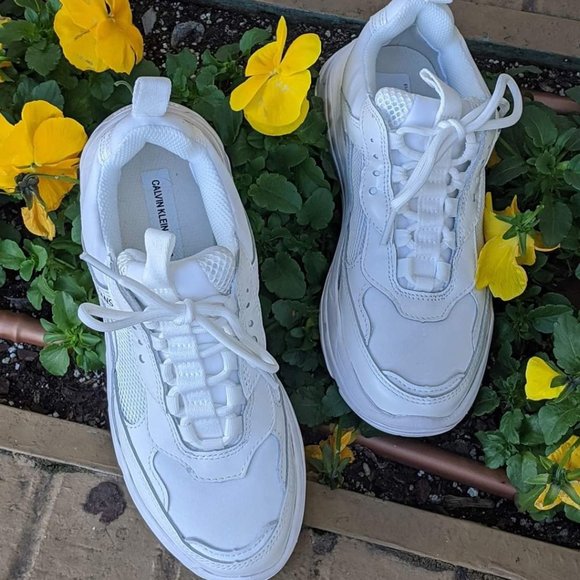 maya chunky leather trainers